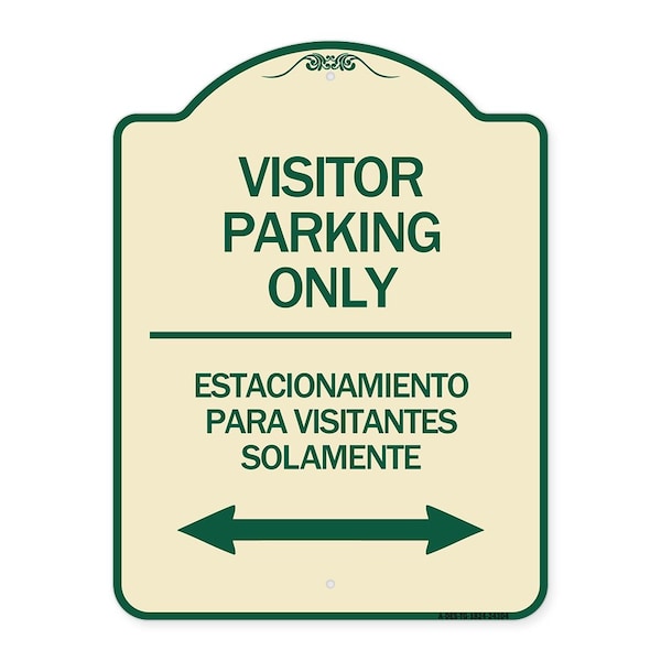 Signmission Bilingual Reserved Parking Visitor Parking Only Estacionamiento Para Visitantes, A-DES-TG-1824-24304 A-DES-TG-1824-24304 - main